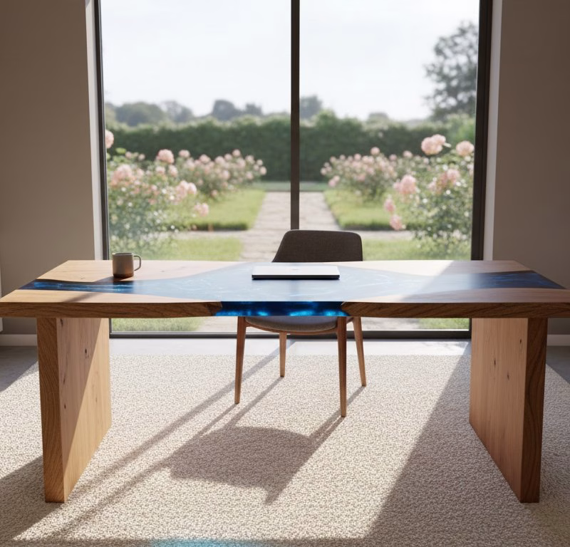 Custom Live Edge Desk: Bespoke Artisanal Workspaces in Essex and London