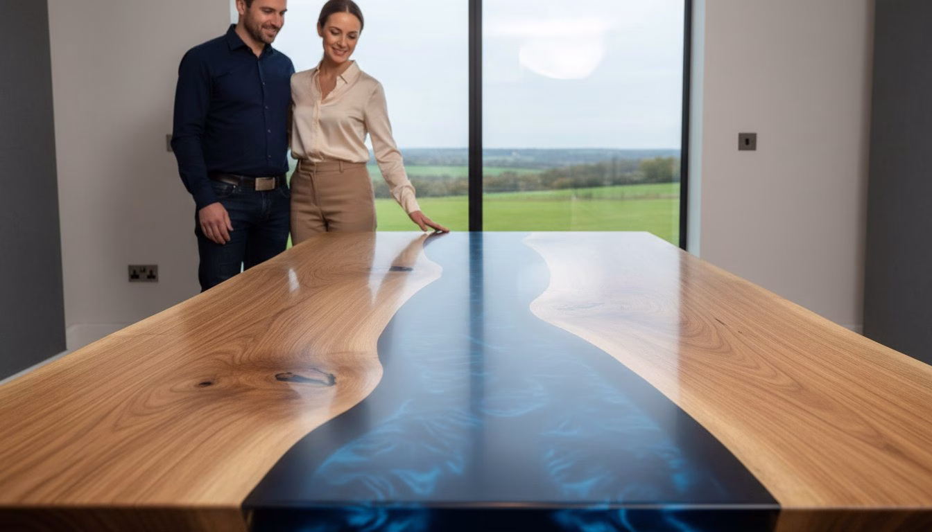 The Art of the Bespoke Wood and Resin Table in Essex: A Masterclass in Functional Art
