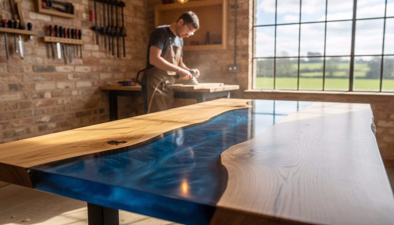 Best Wood for a River Table in the UK: An Artisan’s Guide for Essex Commissions