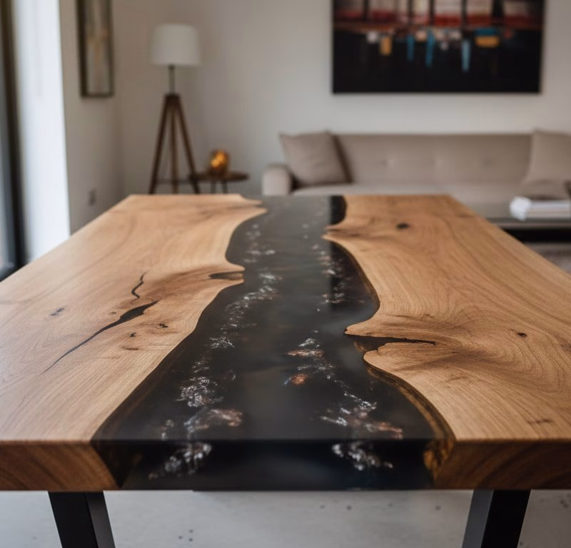 Luxury Furniture Maker Chelmsford: Bespoke Resin & Live Edge Artistry